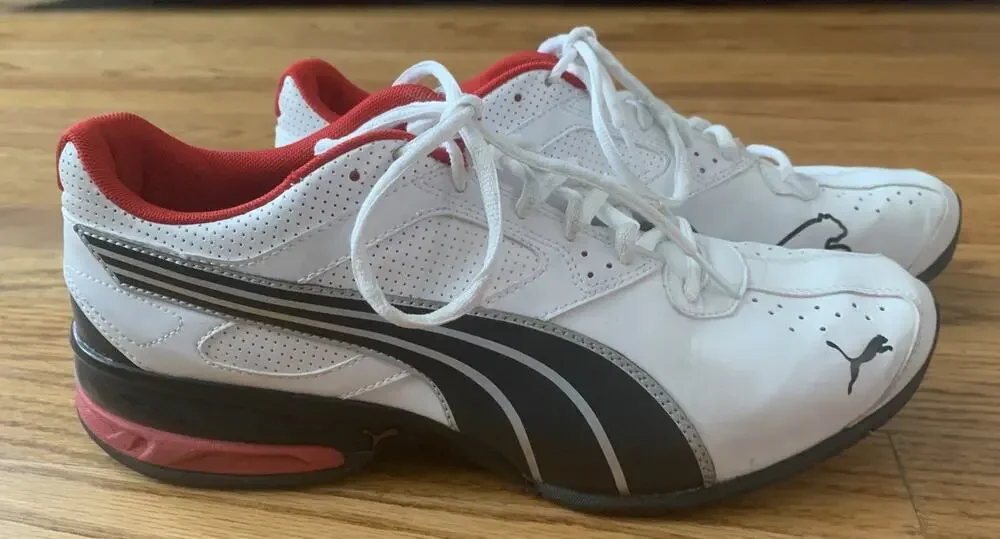 PUMA Mens TAZON 10 FM Size 13 Cross Trainer Shoes  Sneakers White Black Silver